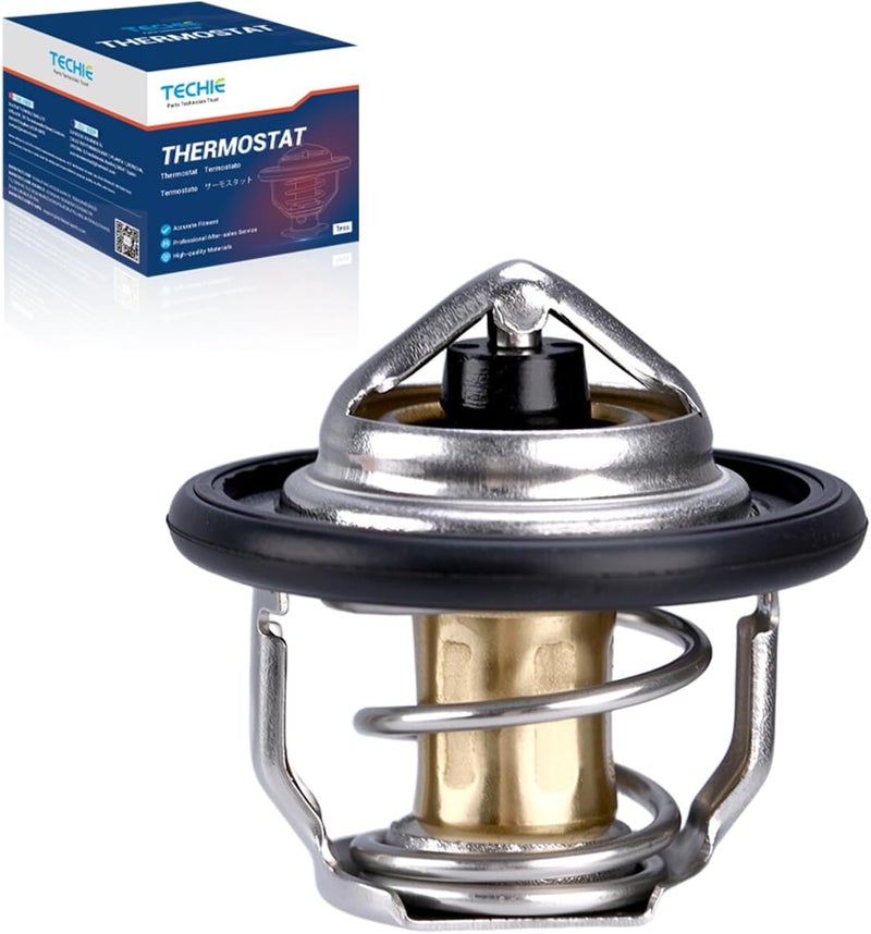 Techie Engine Thermostat 19434-73010 Compatible with Kubota Engine D902 D905 D1100 B1700 B2100 B2320 B2400 B2410 B2620 B2630 B2710 B2910 B2920 RTV1100 RTV1140 RTV900 Replace for 1622173270 - Image 1